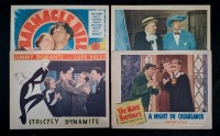 (4) Marx Bros., W.C Field, Durante & Wallace Berry Lobby Cards