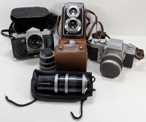 Kodak Reflex, Topcon, & Yashica Camera