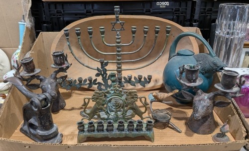 Candelabras, Wooden Bowl & More