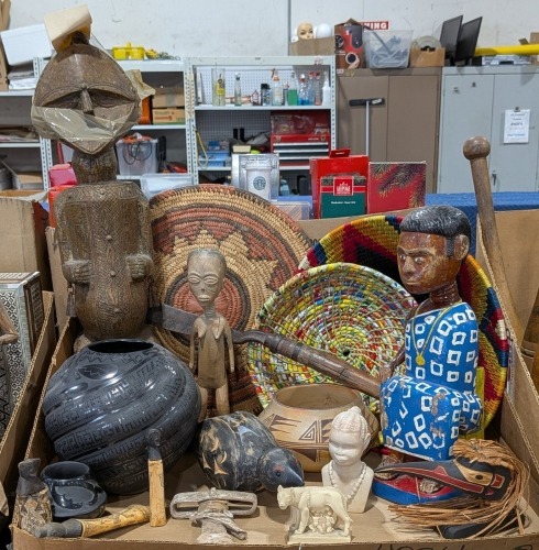Native Pottery, Baskets, Figurines, & More Collectibles