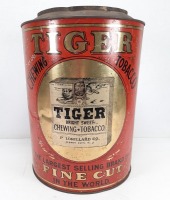 Vintage-Antique Tiger Chewing Tobacco Display Tin