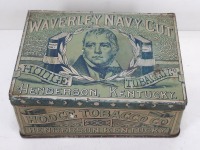 Antique Waverley Navy Cut Hinge Tobacco Co. Tin