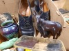 Oriental & Flume ArtGlass, Dress Shoes, Oval Nesting Boxes, Straight Razor, & Other Collectibles - 5