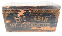 Antique Old Virginia Log Cabin Smoking Tobacco Box