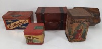 (5) Vintage-Antique Tobacco Tins