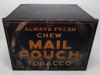 Antique Mail Pouch Tobacco Counter DIsplay Tin/Humidor Bin