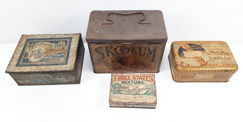 (4) Antique Tobacco Tins