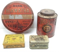 (4) Vintage-Antique Tobacco Tins