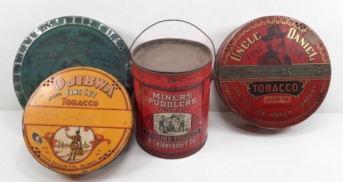 (4) Antique Tobacco Tins