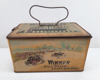 Vintage Winner Cut Plug Smoking and Chew Lunch-Pail-Style Tobacco Tin
