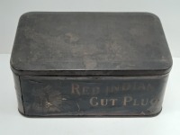Antique Red Indian Cut Plug Tobacco Tin
