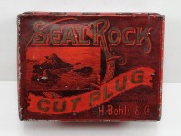 Antique Seal Rock Cut Plug Tobacco Tin
