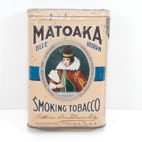 Antique Matoaka Blue Ribbon Smoking Tobacco Tin