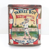 Antique Yankee Boy Cut Plug Tobacco TIn