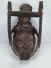 Hand-Carved Tribal-Style Helmet Mask