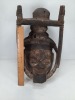Hand-Carved Tribal-Style Helmet Mask - 2