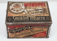 Vintage Monopoly London Club Mixture Smoking Tobacco Tin