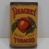 Vintage Peachey Double Cut Tobacco Tin