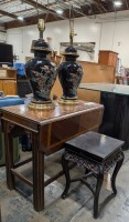 Table, Pedestal, & Lamp