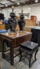 Table, Pedestal, & Lamp