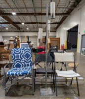 Floor Lamp, Blinds & Chairs
