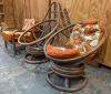 (3) Mid-Century Bamboo-Style Chairs - 6