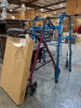 (2) Walkers & Rolling Cart/Side Table - 3
