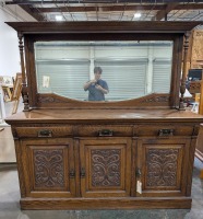 Vintage-Antique Sideboard w/ Mirror