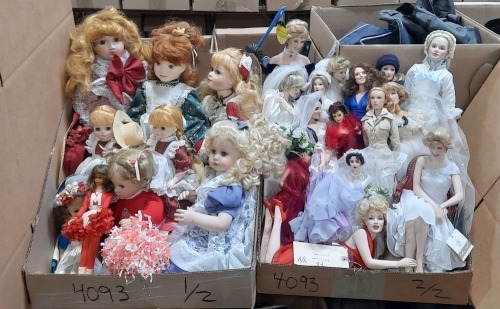 (2) Ctns of Porcelain Dolls
