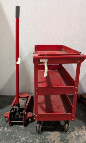 Floor Jack & Rolling Cart
