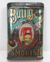 Antique Ball Dog Smoking De Lux Tobacco Tin