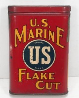 Vintage U.S. Marine Flake Cut Tobacco TIn