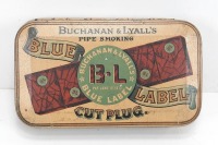 Antique Blue Label Cut Plug Pipe Tobacco Tin