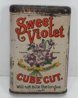 Vintage Sweet Violet Cube Cut Tobacco Tin