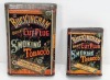 (2) Antique Buckingham Bright Cut Plug Smoking Tobacco Tins