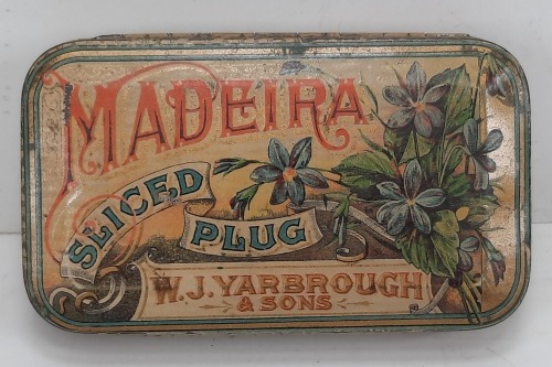 Antique Madeira Slice Plug Tobacco Tin