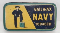 Antique Gail & Ax Navy Tobacco Tin