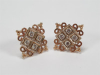 14K Gold Earrings w/ Diamonds