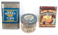 (3) Vintage-Antique Tobacco Tin
