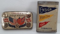 (2) Vintage-Antique Tobacco Tins