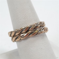 (2) 14k Gold Twisted Bands