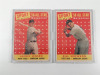 (8) 1958 Topps Baseball All Star Selection Trading Cards - 8