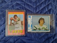 (2) Joe Namath Trading Cards