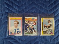 (3) Roger Staubach Trading Cards