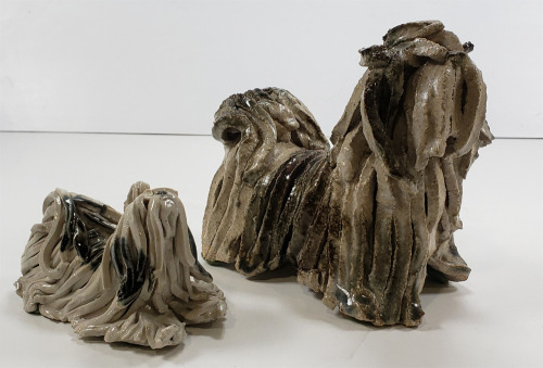 (2) Dog Figurines