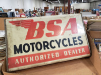 Vintage BSA Motocycles Sign