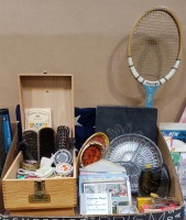 Vintage Postcards, Shoe Shine Box, & Other Collectibles Items
