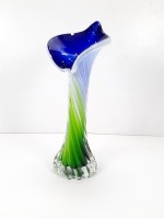Vintage Tulip Glass Vase