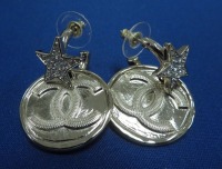 Chanel Gold-Tone and Strass Crystal Hoop Earrings (Riverside, CA)