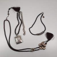 Sterling and SIlver-Tone Beaded Necklaces